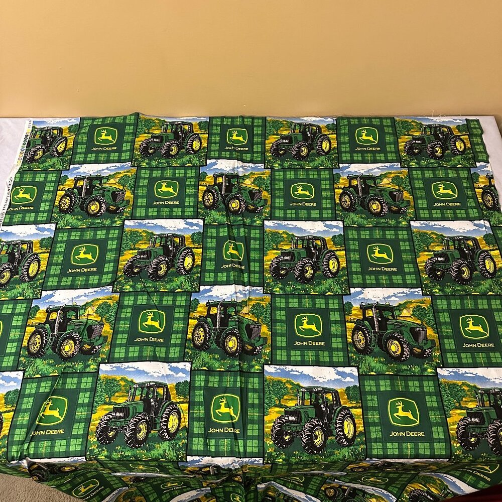 13 yards of John Deere Fabric / Tartan Scenic Patch #09314 / 100% Cotton